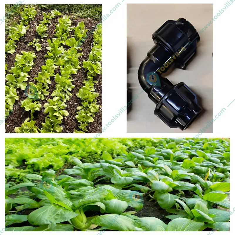 40Mm Two Cap Plastic 90 Degree Union Elbow Quick Connector High Pressure Resistance Irrigation Watering Fittings (Pack Of 5)