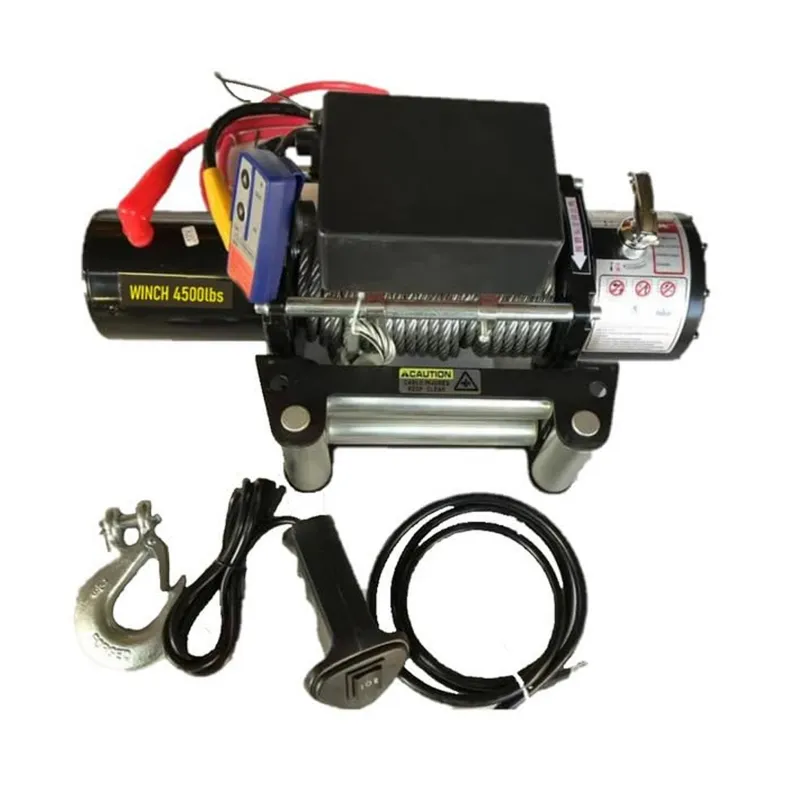 Nutronics 4500 LBS (2042 Kg) Battery Operated (12 V DC) Car Winch For ATVs, UTVs, Hatchback Cars, Jeeps