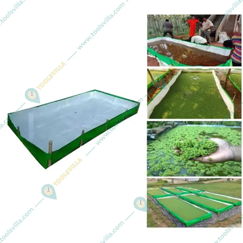 Shiv Biotech 450 GSM HDPE Reusable Azolla Growing Bed (Pack of 2 pieces)(Size-2 x 2 x 1 feet)