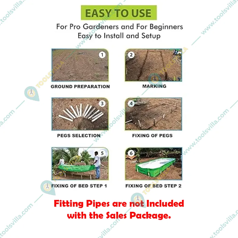 Shiv Biotech 450 GSM HDPE Reusable Azolla Growing Bed (Pack of 2 pieces)(Size-2 x 2 x 1 feet)