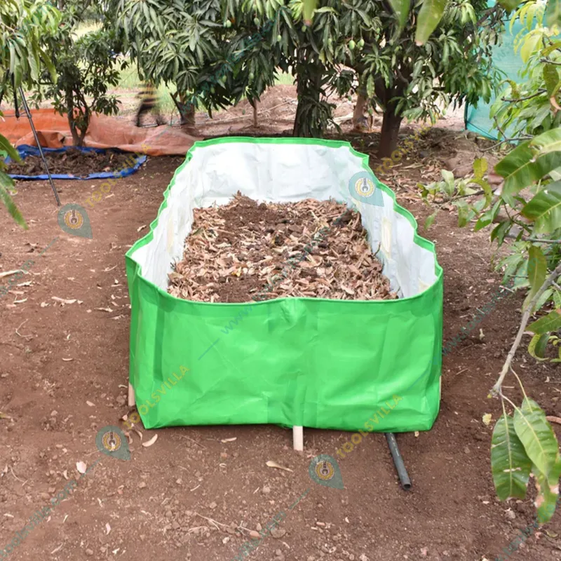 Shiv Biotech 450 GSM UV Treated Reusable 4 x 2 x 1 feet HDPEAzolla/Vermicompost Bag/Grow Bag | Heat Stitched