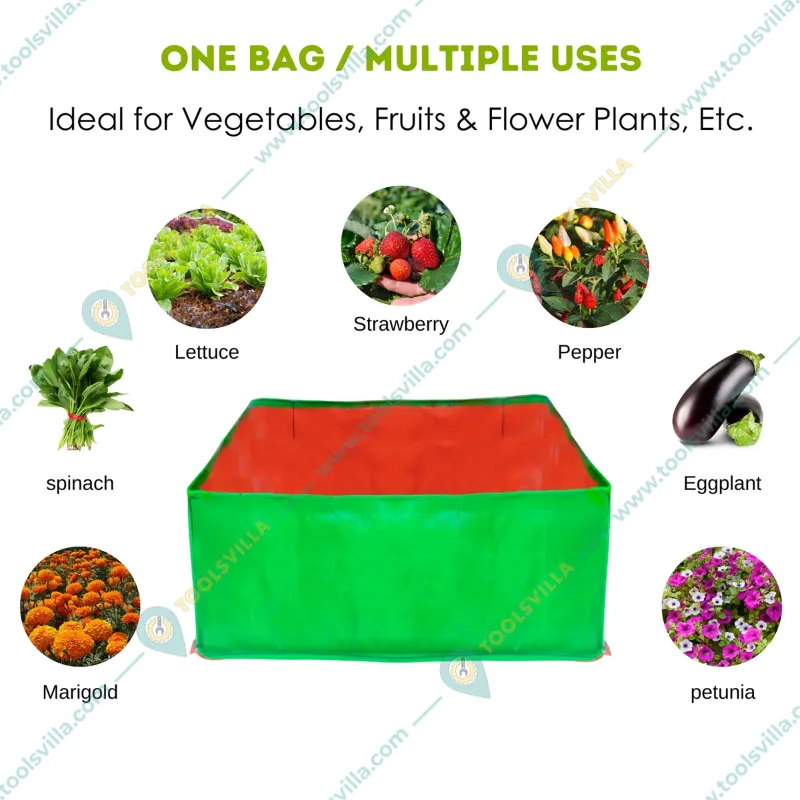 Shiv Biotech 450 GSM UV Treated Reusable 4 x 2 x 1 feet HDPEAzolla/Vermicompost Bag/Grow Bag | Heat Stitched