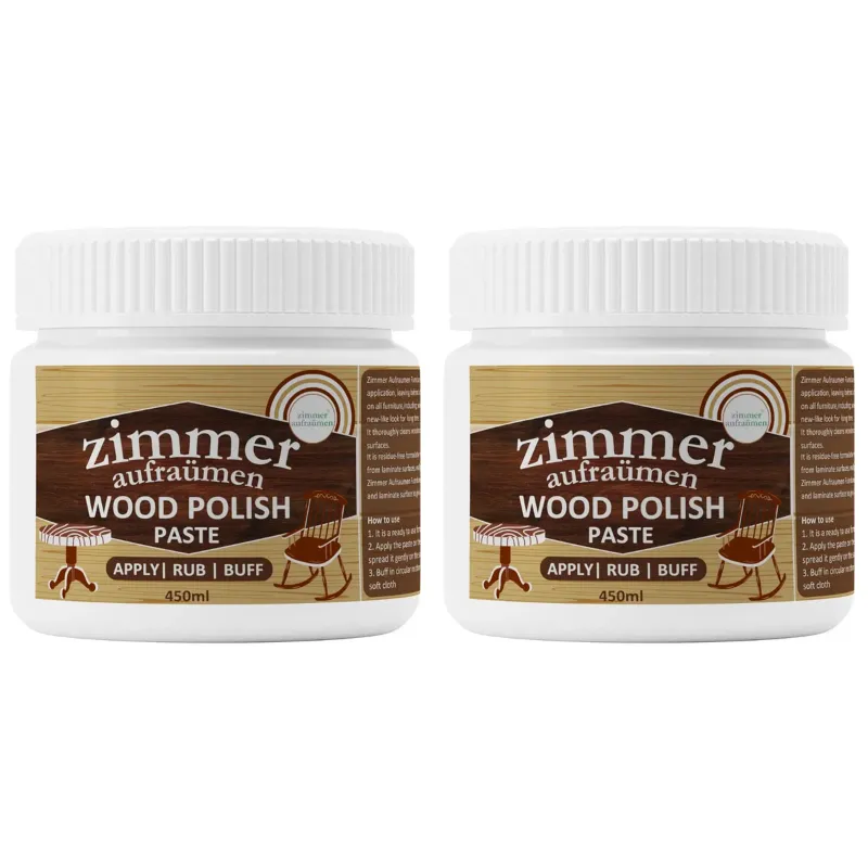 Zimmer Aufraumen (450 ml x 2 Pcs) Wood Polish Paste
