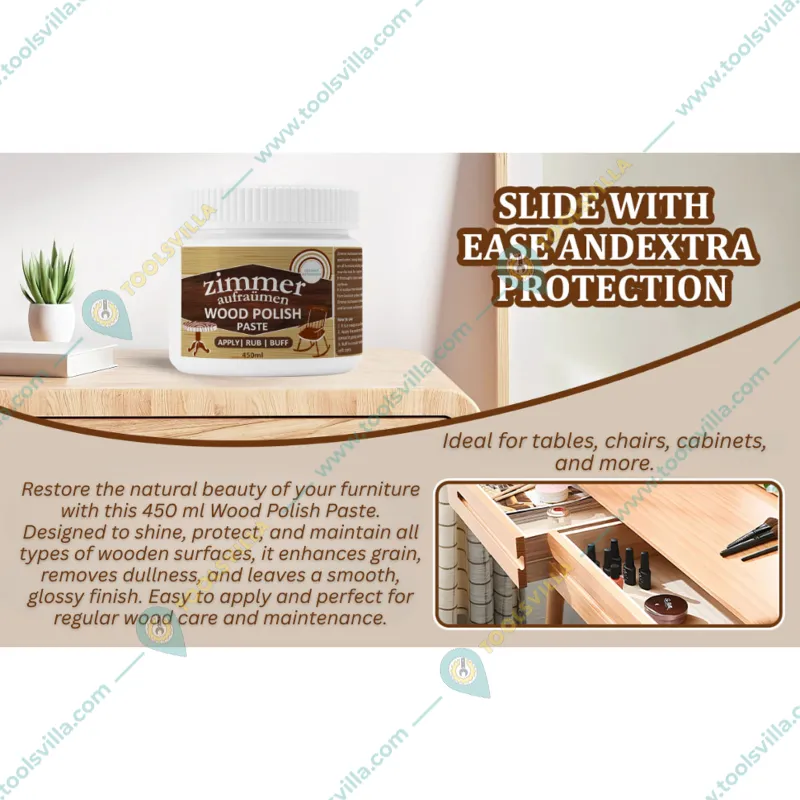 Zimmer Aufraumen (450 ml x 2 Pcs) Wood Polish Paste