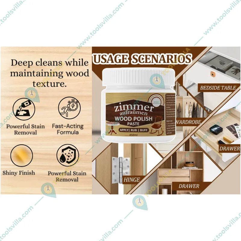Zimmer Aufraumen (450 ml x 2 Pcs) Wood Polish Paste