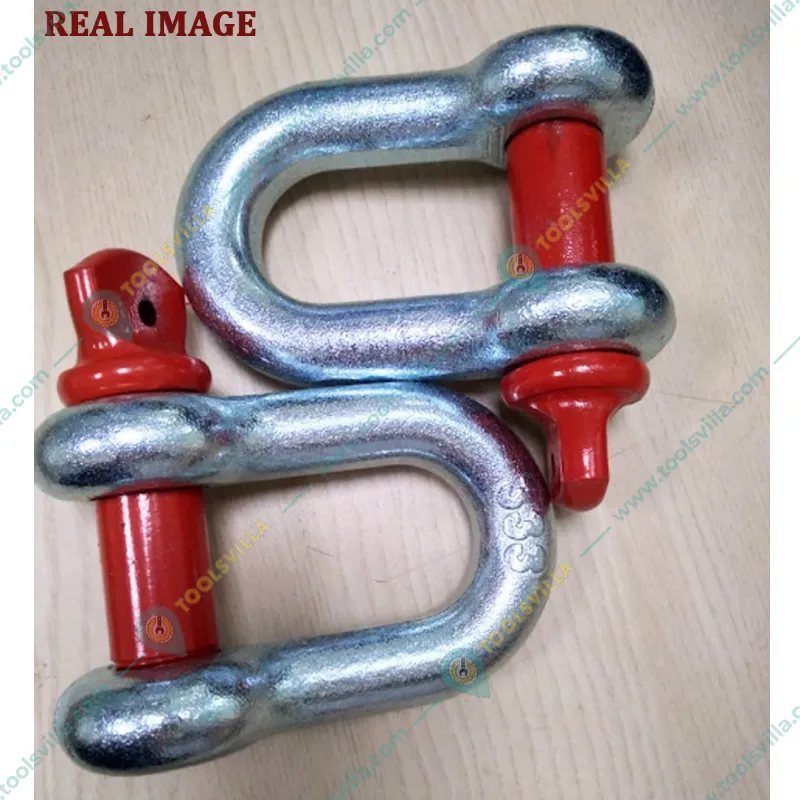 Heavy Duty G80 Alloy Steel 4.75 Ton Screw Pin Type D Shackle For Lifting