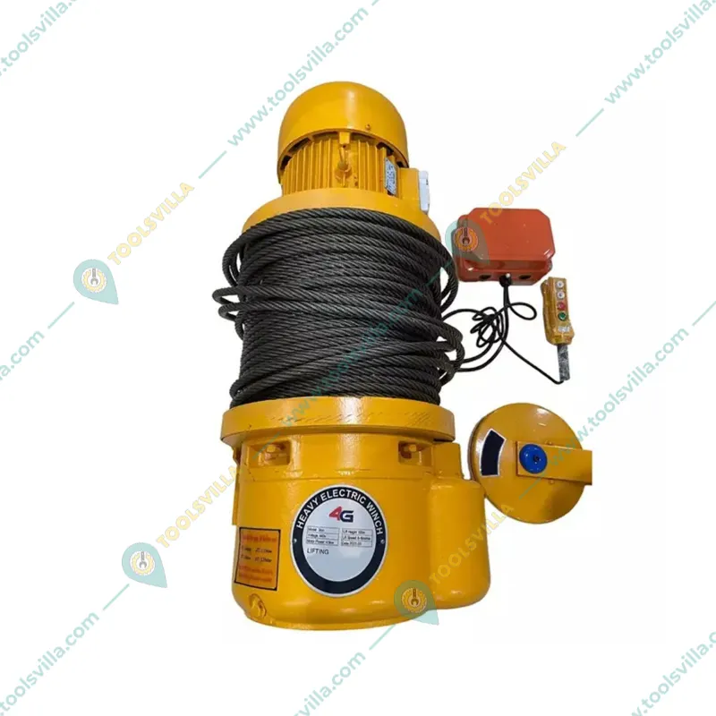 4G 3 Ton Electric Winch With 100 Meter & 11 mm Wire Rope - Three Phase