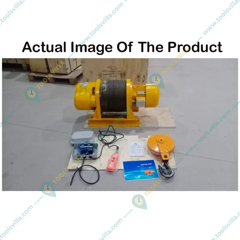 4G 3 Ton Electric Winch With 100 Meter & 11 mm Wire Rope - Three Phase