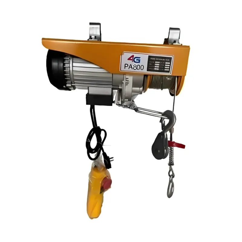 4G 800 kg Mini Electric Hoist with 1.75 HP Copper Winding Motor, 5 mm diameter & 30 meter long Wire Rope (PA-800)