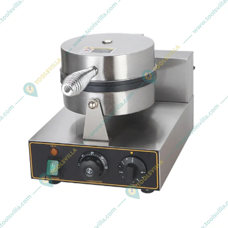 Commercial Counter Top Round Heart Shaped Waffle Maker Machine, SS Body 