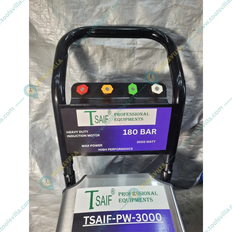 Tsaif 4 Hp Trolley Type 180 Bar High Pressure Car Washer, 15 LPM Flow Rate with all Essential Accessories (PW-3000)