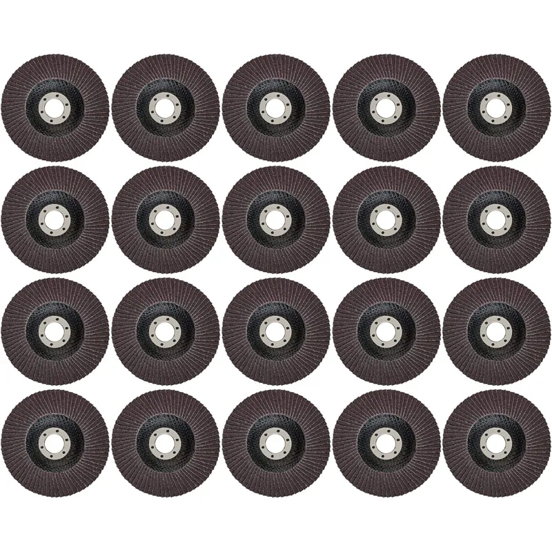 Heavy Duty 4 Inch (100mm) Metal Flap Disc - 36 Grit (Pack of 20)