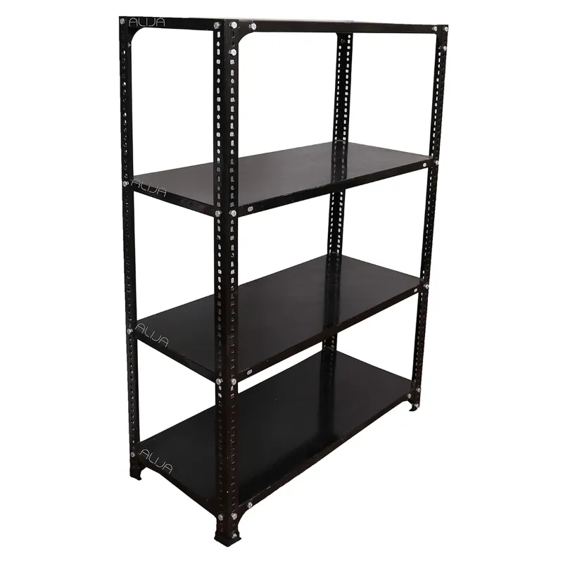 ALIJA 48 x 35 x 12 Inches 4 Shelves Multipurpose Storage Rack With Accessories(Gauge-22 gauge shelves, 16 gauge angle,Color-Black)