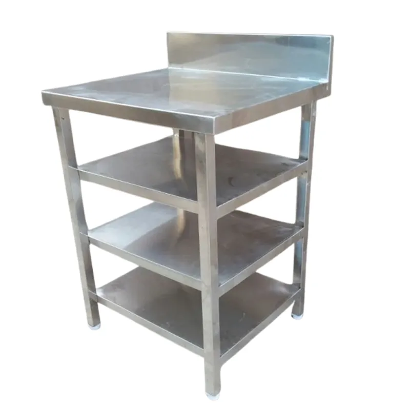 Vinayak Machines 30x30 inch Stainless Steel Kitchen Working Table with 4 inch Backsplash
