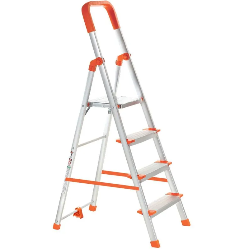 ProHome 4 Steps Anti Slip Shoes Foldable Aluminium Ladder (AQ-LAD-04) - 5 Years Warranty