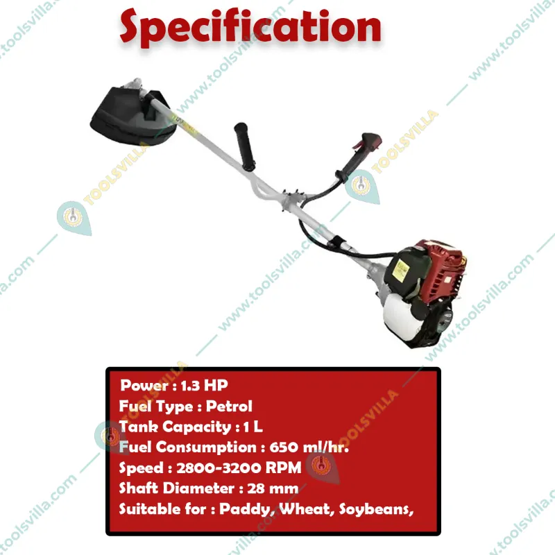 Akari,APT-BC-4T, 1.3 HP, 4 Stroke Brush Cutter (2800-3200 RPM)