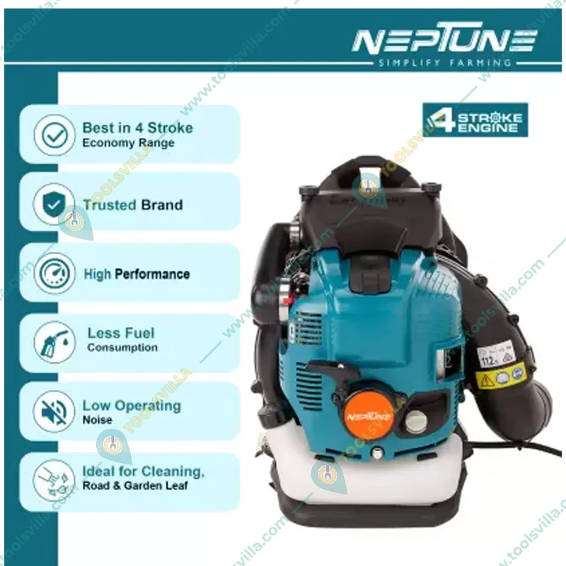 Neptune Simplify Farming 4 Stroke 76 CC Backpack Petrol Airfoil Leaf Blower for Cleaning Dust, Garden Leaf