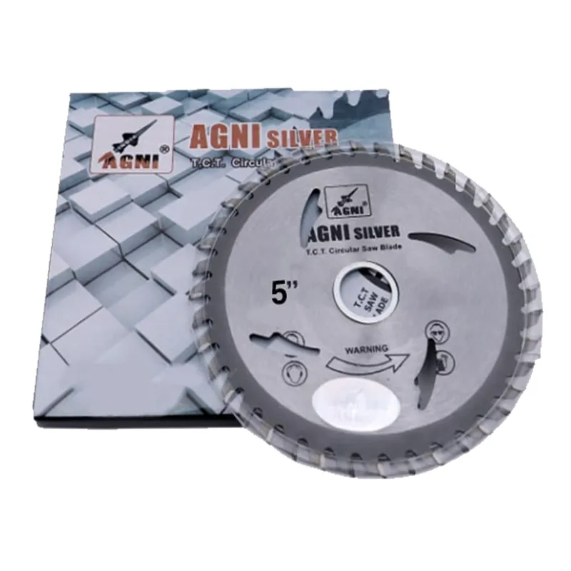 Agni 5 inch TCT Saw Blade (Silver) for Wood Cutting(Teeth-30,Pack-5 Pcs)