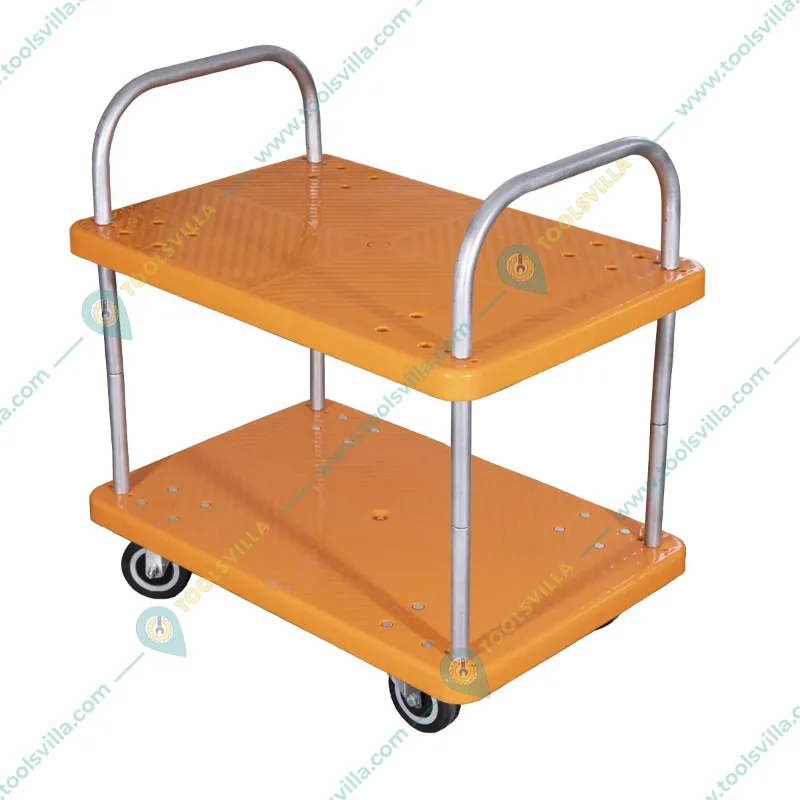SRP 2 Layer 500 Kg Load Capacity Plastic Platform Trolley