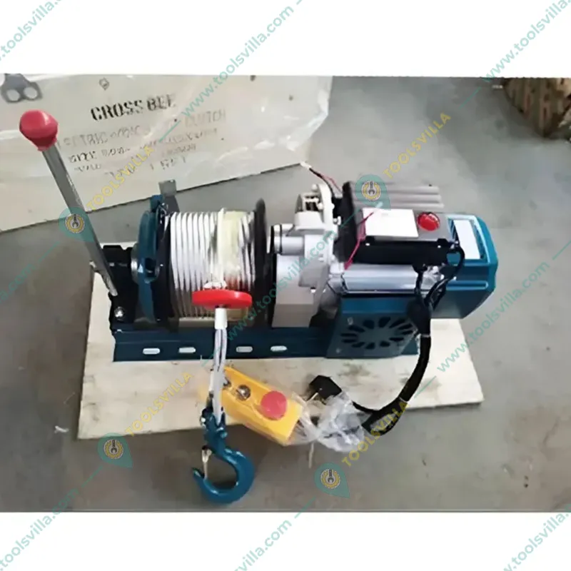 Crossbee 500 kg Mini Crane 360° With Electric Clutch Winch, 3 HP Motor, 50 Meter 8 mm Wire Rope & 2 Pcs Double Wheel Trolley