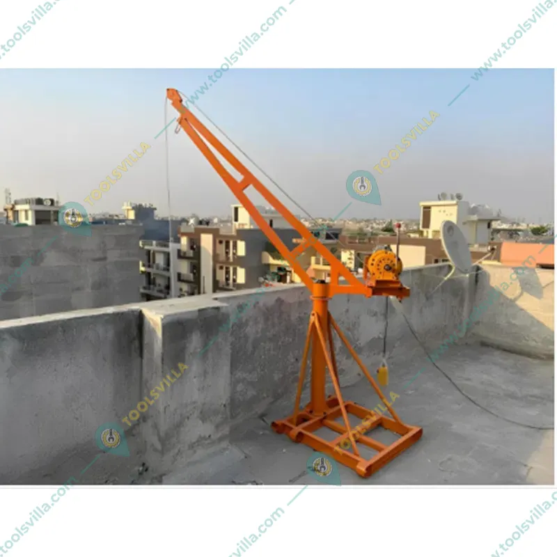 HT 500 kg Capacity 360° Mini Crane With Electric Clutch Winch, 5 HP Motor- 10 mm & 40 Meter Rope