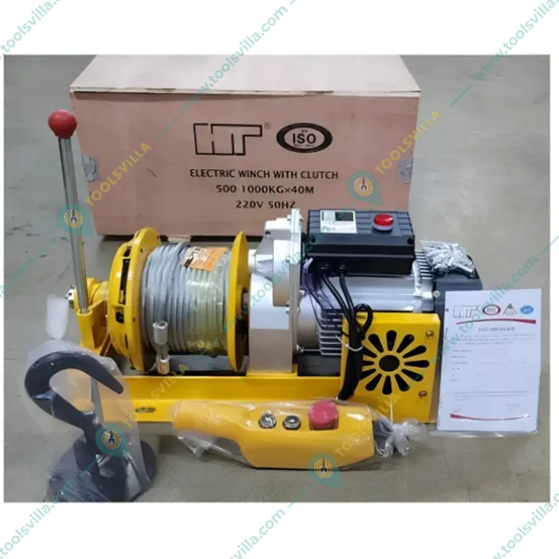 HT 500 kg Capacity 360° Mini Crane With Electric Clutch Winch, 5 HP Motor- 10 mm & 40 Meter Rope