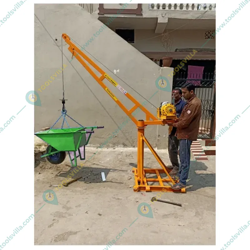 HT 500 kg Capacity 360° Mini Crane With Electric Clutch Winch, 5 HP Motor- 10 mm & 40 Meter Rope