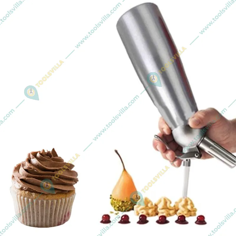 500 ml Cream Whipper with 3 nozzles and a cleaning brush