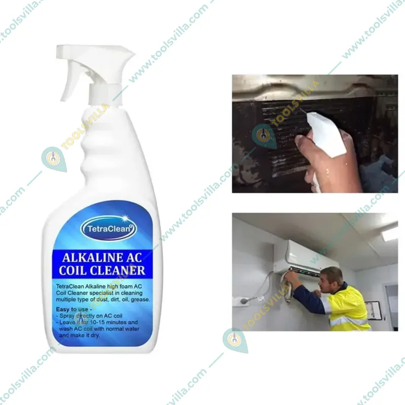 TetraClean 500ml Foaming Alkaline AC Coil Cleaner for Coils, Condensers, Evaporators Spray