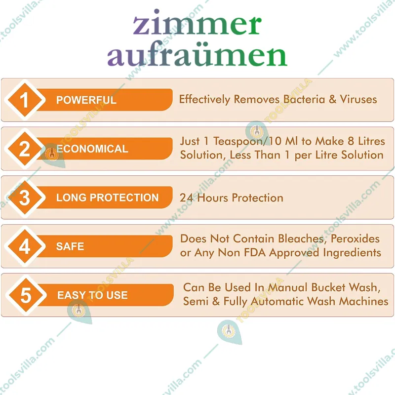 Zimmer Aufraumen 500ml Laundry Disinfectant Liquid With 24 Hours Protection