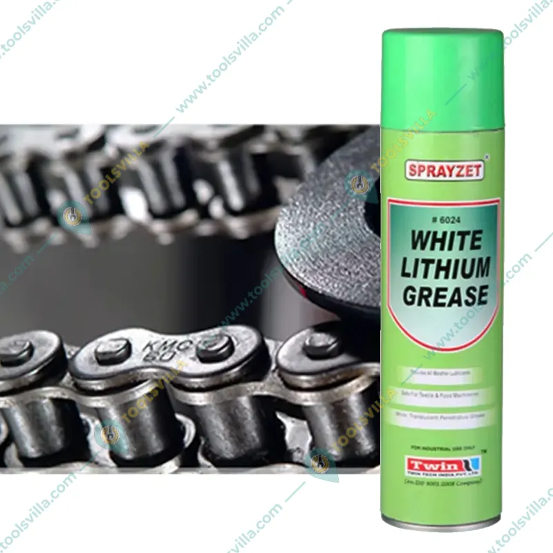 4 Pack of Sprayzet (500ml x 4pcs) White Lithium Grease to Provides All Weather Lubrication for Any Moving Parts