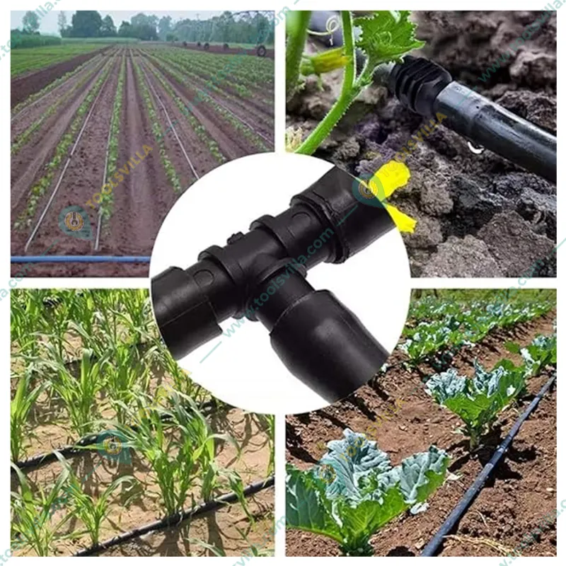 500 Pcs of Drip Irrigation Kit, 1/2 inch Tubing Set Accessories (Tees, Couplings, Elbows, End Cap)