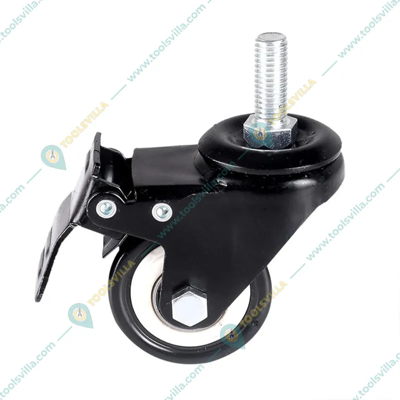 Heavy Duty 50 x 25 mm Thread Type 200 Kg Load Capacity Caster Wheel (Pack Of 4)