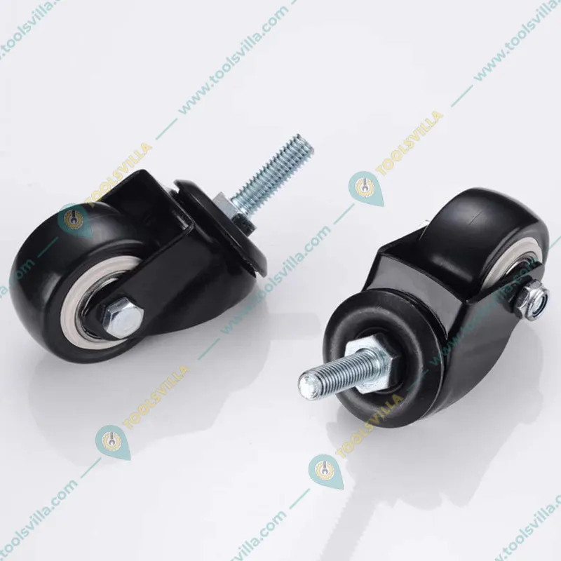 Heavy Duty 50 x 25 mm Thread Type 200 Kg Load Capacity Caster Wheel (Pack Of 4)