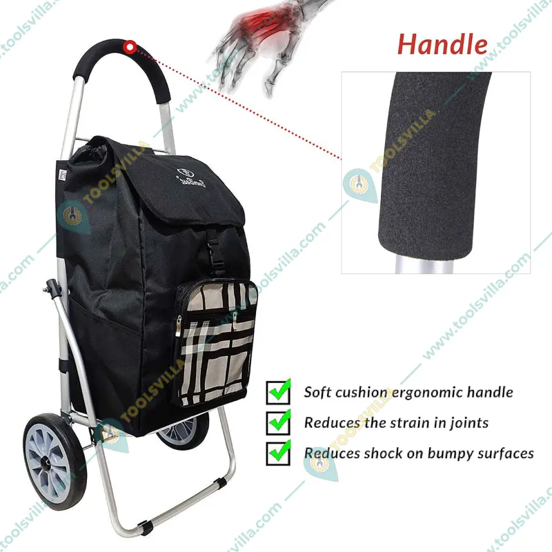 EVER BEST EB-Series 50 Liter Jumbo Shopping Trolley Bag With Wheels ( 2 Year Warranty )