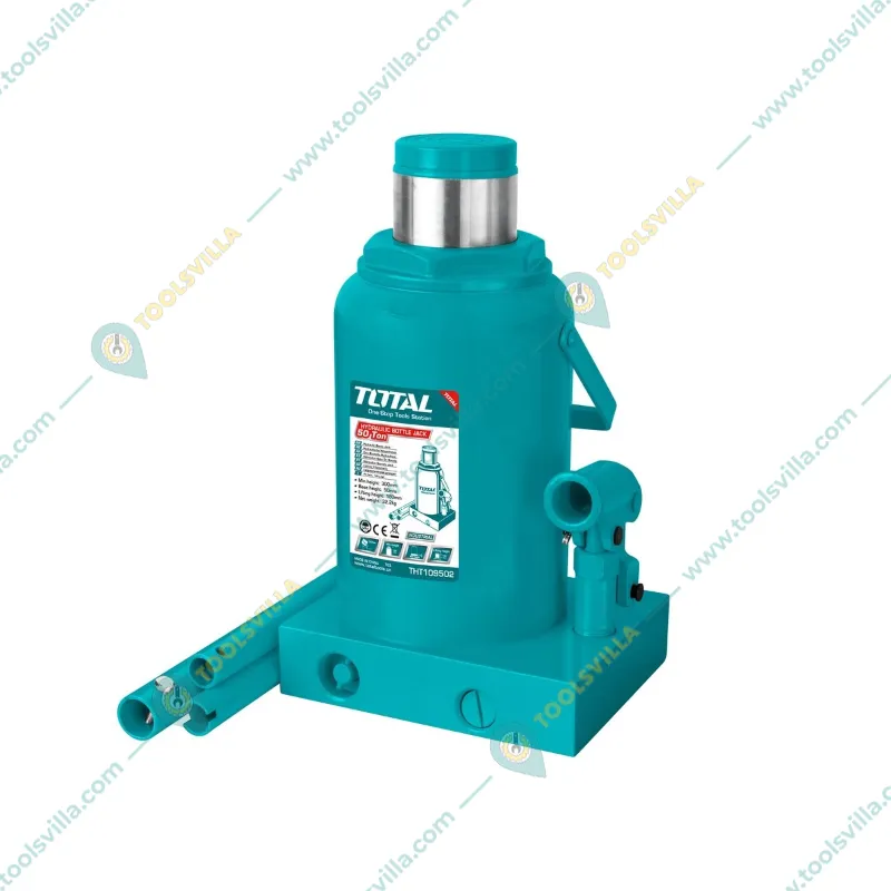 Total 50 Ton Hydraulic Bottle Jack for Truck, Industrial equipment, Dumper, farm vehicles - 470 mm Max. lifting Height
