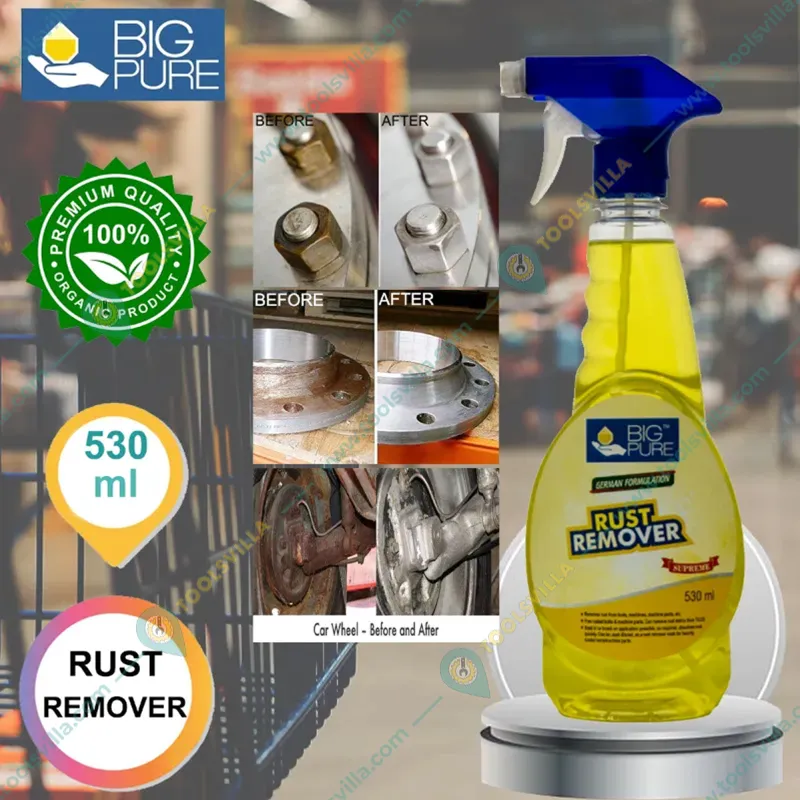 Big Pure 530ml Industrial Rust Remover Supreme to Remove Rust From Tools, Machines