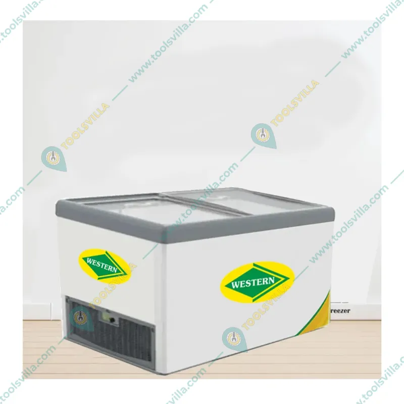 WESTERN F550GL25 Sliding Glass Top 536L Showcase Freezer for Ice Cream Parlour and Supermarkets
