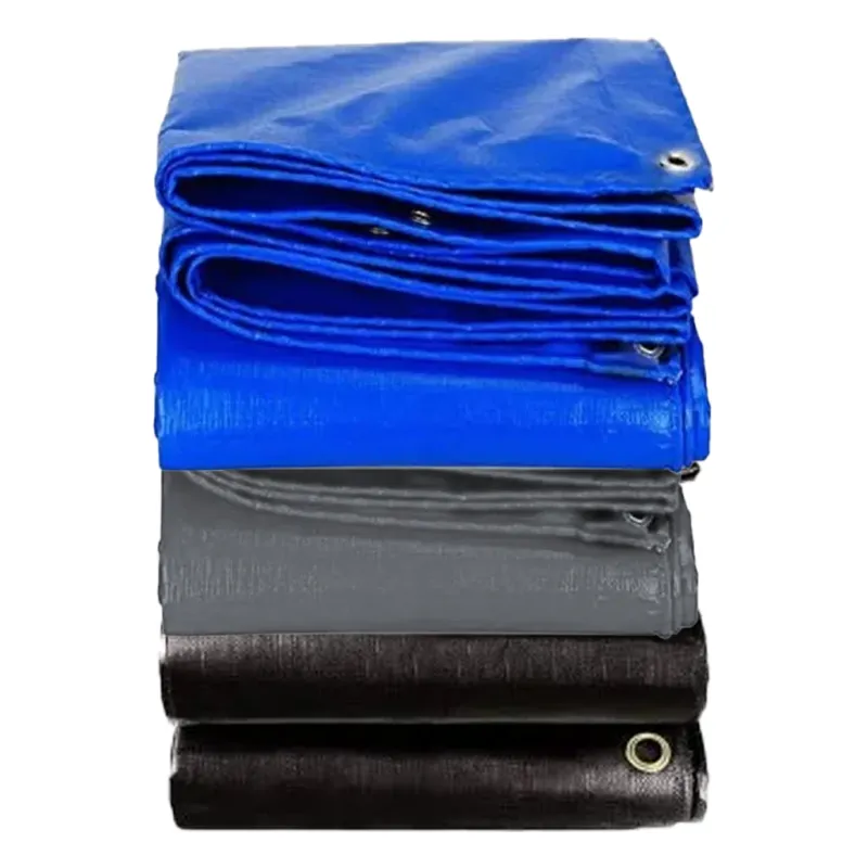 ZN Global 550 GSM 12 feet x 15 feet Nylon Fabric, PVC Coated, UV Protected, Waterproof Tarpaulin Sheet(Color-Blue Color)