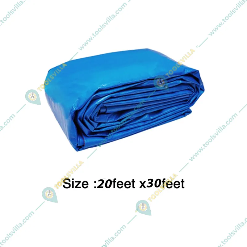 ZN Global 550 GSM 20 feet x 30 feet Nylon Fabric, PVC Coated, UV Protected, Waterproof Tarpaulin Sheet(Color-Blue)