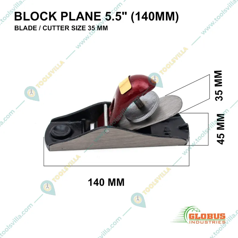 Globus 5.5 inch Alloy Steel Block Plane With 6 Inch Try Square (1244)