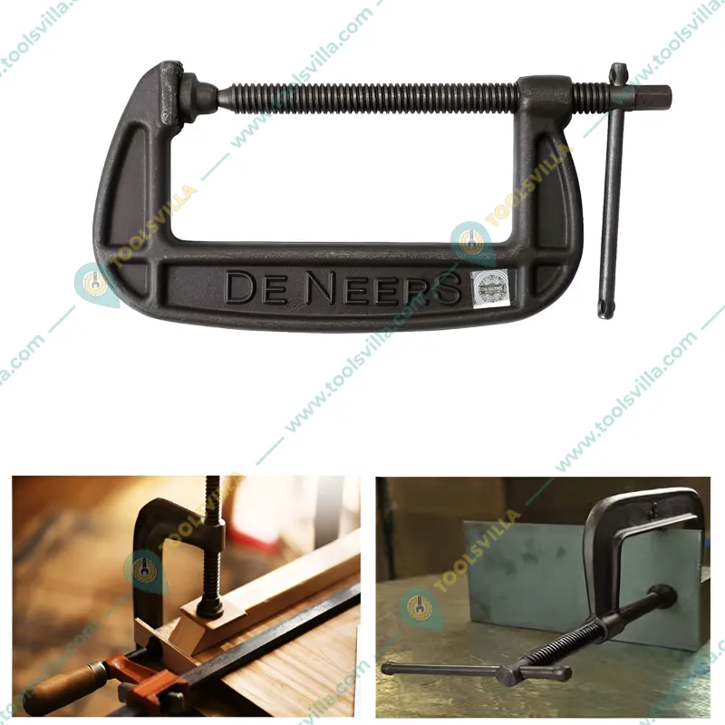 De Neers 55 mm and 80 mm Drop Forged C-Clamp combo For Hold Wood Or Metal Work Piece (1259-2 and 1260-3)