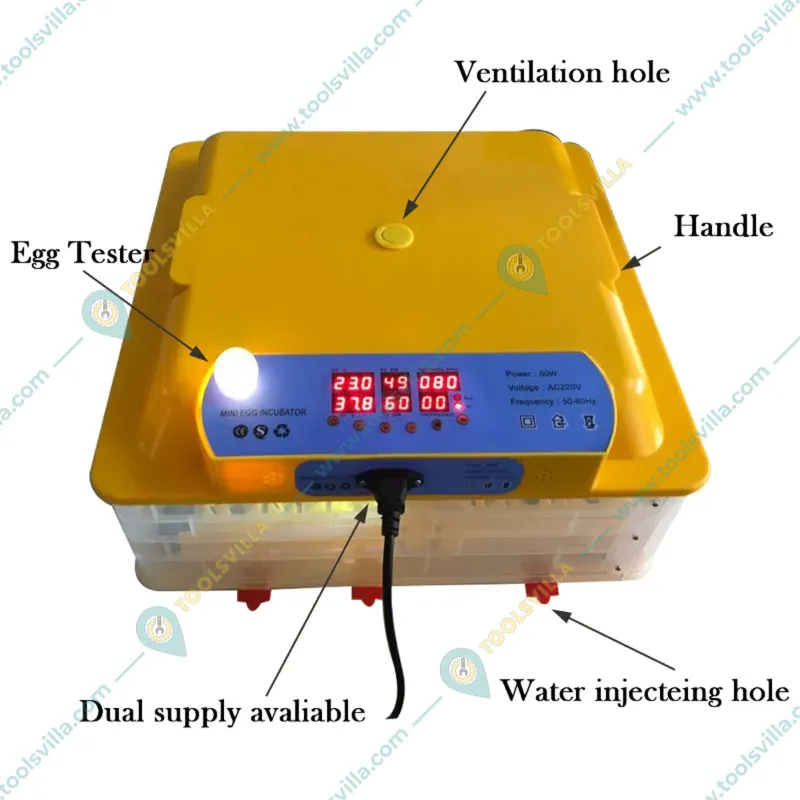 Automatic 56 Eggs Capacity Incubator with Egg Turner Tray