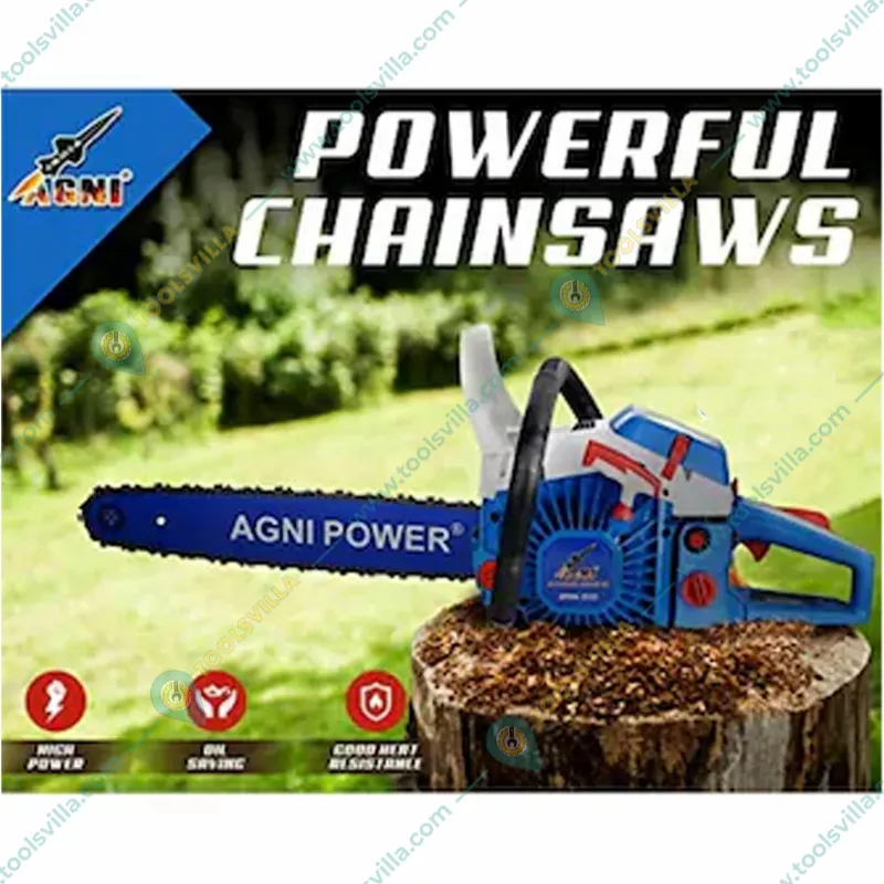 Agni AP-005 ,58cc Petrol Chainsaw | 22 Inch Guide Bar | Professional Wood Cutting Machine