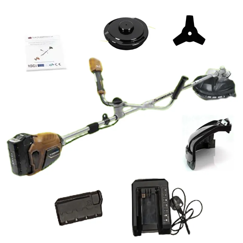 Vi-Power Gold 58V Cordless Brush Cutter with Accessories For Grass Trimming and Crop Cutting