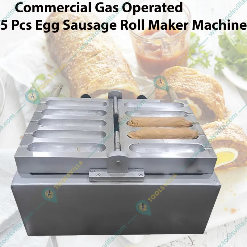 Commercial Gas Operated 5 Pcs Egg Sausage Roll Maker Machine