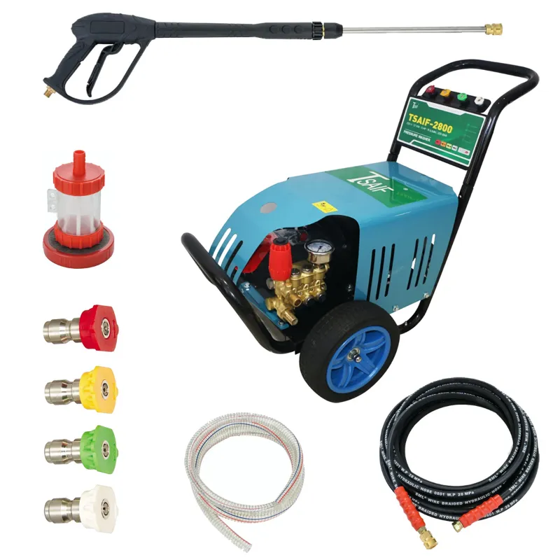 Tsaif 5 Hp Trolley Type 200 Bar High Pressure Washer, 15 LPM Flow Rate with all Essential Accessories (LH2800)