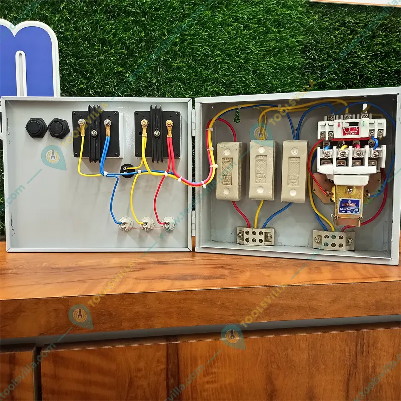 Enjoy 5 Hp Three Phase Relay Control Panel, 20+32Amp Relay, For Water Filled Submersible Pumps