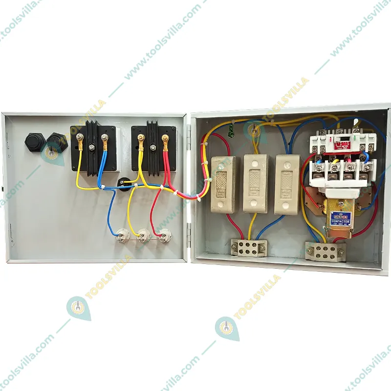Enjoy 5 Hp Three Phase Relay Control Panel, 20+32Amp Relay, For Water Filled Submersible Pumps