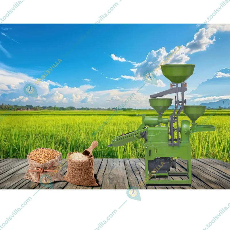5 in 1 Semi Automatic 3 HP Rice Mill Machine, 200-300 Kgs/Hr Capacity